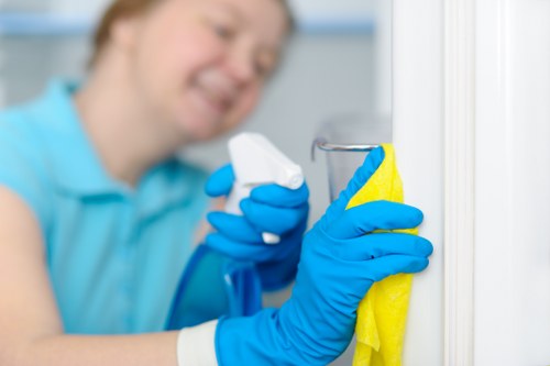 Trained technician cleaning a carpet in Elephant and Castle