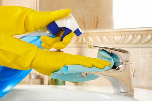 Local carpet cleaning service handling stain removal