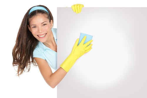 Carpet cleaning service preparing a busy interior for renewal